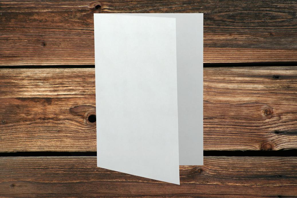 Klappkarten 110/220x170 mm hochdoppelt Silbergrau 230 g/qm